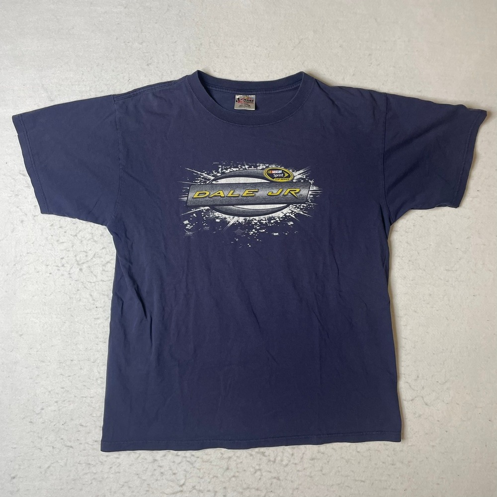 Dale Jr 88 NASCAR Sprint Cup Series 2013 Schedule T Shirt Large Blue Cotton‎